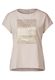 Street One T-shirt with print patch - beige (35437)