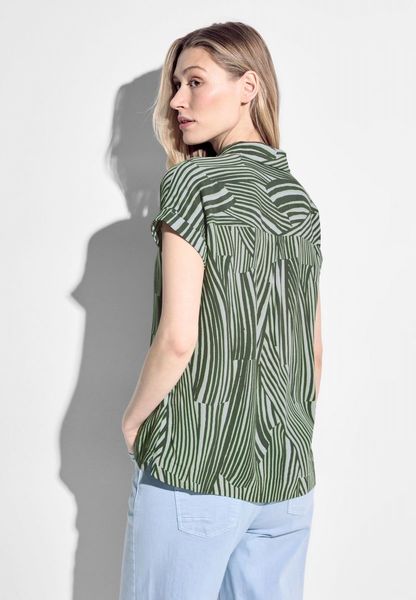 Cecil Striped blouse - green (35747)