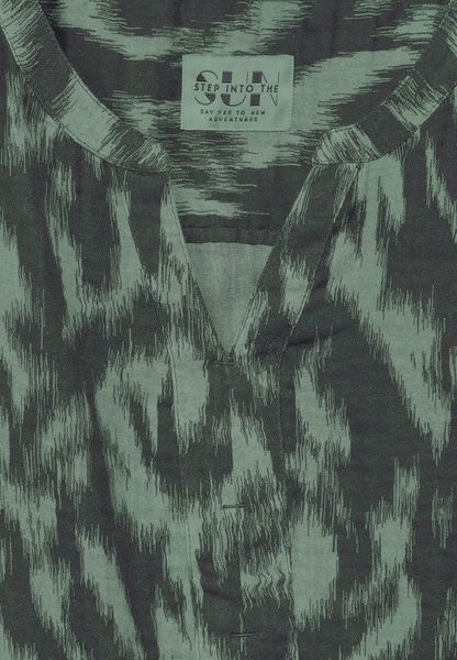 Cecil Musselin Print Kleid - grün (25382)
