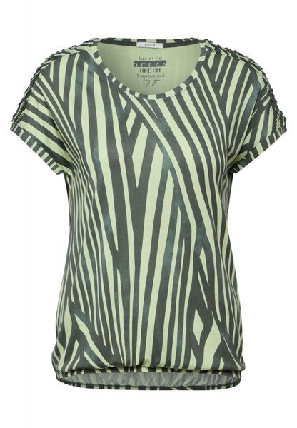 Cecil T-shirt à rayures - vert (25747)