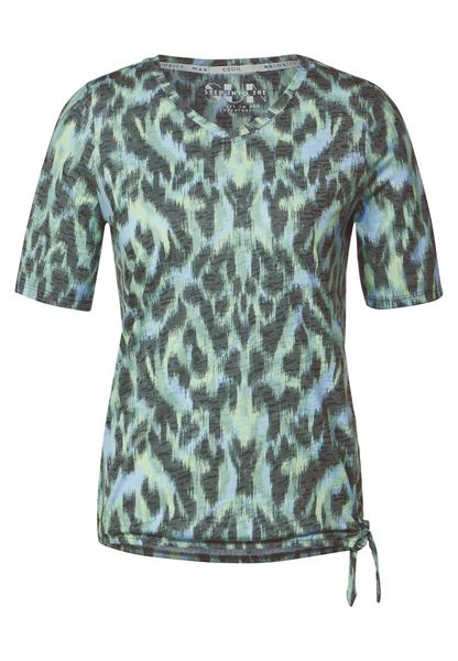 Cecil Burnout Print T-Shirt - grün (35382)
