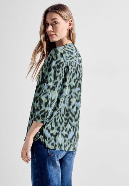 Cecil Printed Light Cotton Blouse - green (35382)