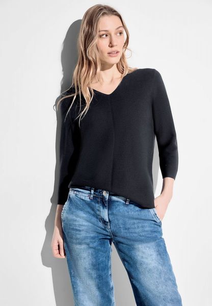 Cecil Sweater with V-neck - blue (15512)
