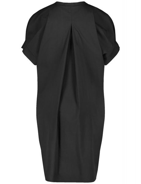 Taifun Tunic dress with pleated details - black (01100)