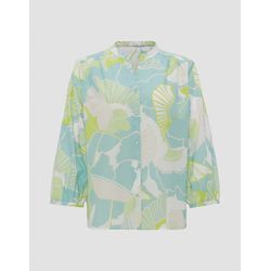 Opus Print blouse - Faomi nature - green/blue (30005)