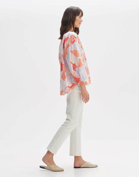 Opus Print blouse - Faomi nature - orange/purple (40023)