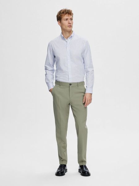 Selected Homme Slim Fit : chemise - blanc/bleu (179651001)