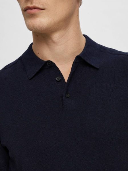 Selected Homme Gestricktes Polo Shirt - blau (178814001)