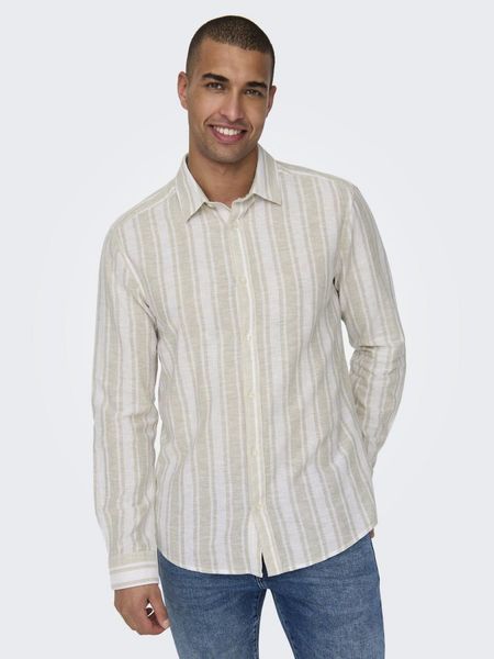 Only & Sons Shirt with striped pattern - gray (202231)