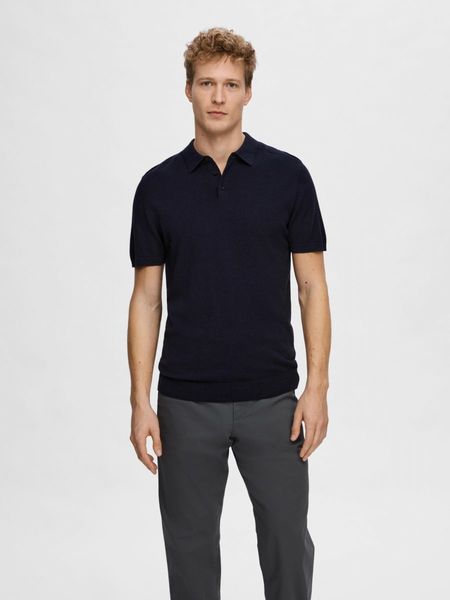 Selected Homme Knitted polo shirt - blue (178814001)