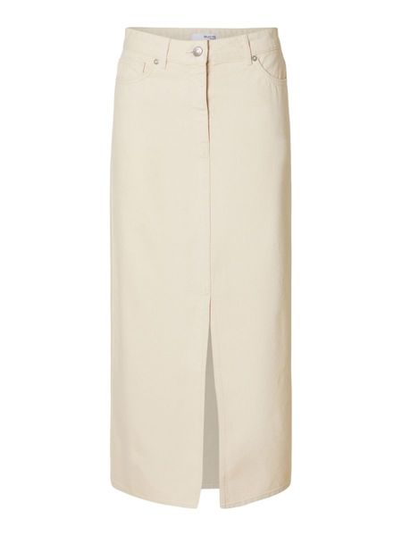 Selected Femme Denim midi skirt - white (194338)
