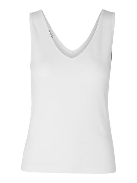 Selected Femme Top with V-neck - white (179651)