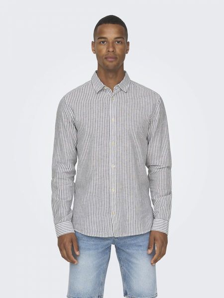 Only & Sons Slim fit striped shirt - blue (187197)