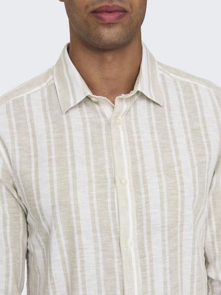 Only & Sons Shirt with striped pattern - gray (202231)