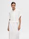 Selected Femme Cropped short sleeve shirt - white (182634)