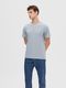 Selected Homme Flamed cotton T-shirt - blue (178371004)