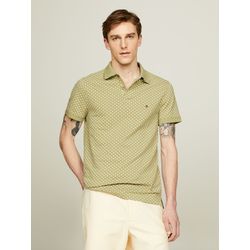 Tommy Hilfiger Slim Fit Poloshirt mit Mikro-Print - grün (L9F)