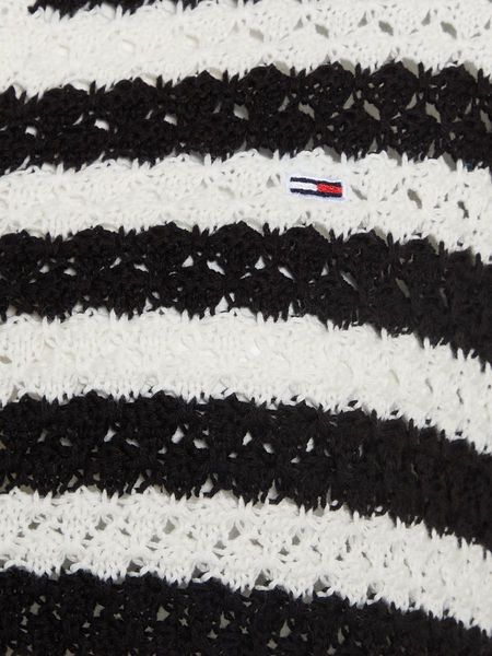 Tommy Hilfiger Cropped crochet cardigan - white/black (BDS)