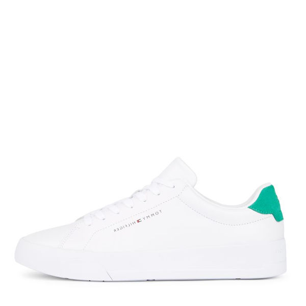 Tommy Hilfiger Chunky leather court sneaker - white (0K4)
