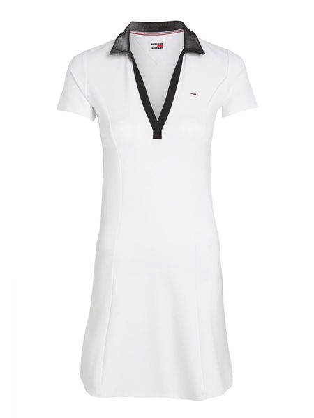 Tommy Hilfiger Dress with contrast collar - white (YBR)