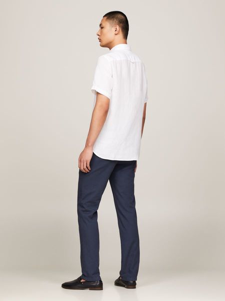Tommy Hilfiger Regular fit: short-sleeved linen shirt - white (YCF)
