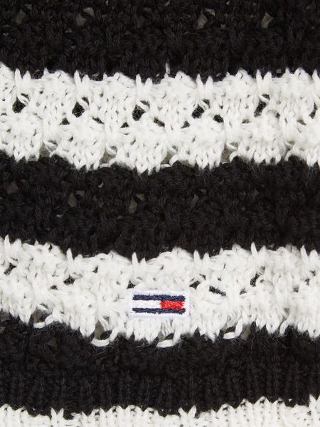 Tommy Hilfiger Jupe en crochet rayée - blanc/noir (BDS)
