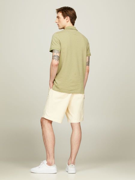 Tommy Hilfiger Slim Fit Poloshirt mit Mikro-Print - grün (L9F)