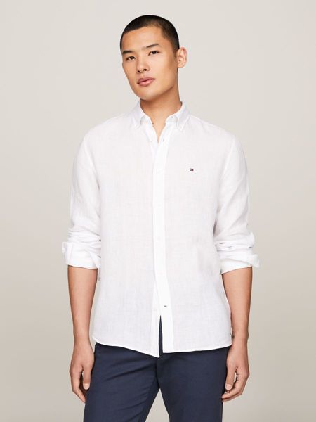Tommy Hilfiger Regular fit: linen shirt - white (YCF)