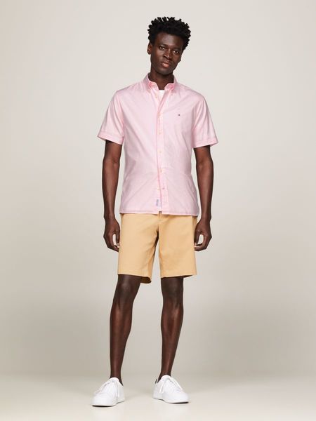 Tommy Hilfiger TH Flex Short Sleeve Poplin Shirt - pink (TOG)