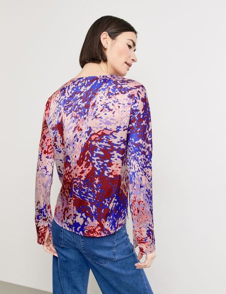 Gerry Weber Collection Flowing long sleeve top - red/blue (08068)