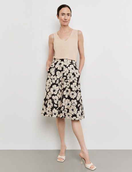 Gerry Weber Collection Skirt with a floral pattern - black (01098)