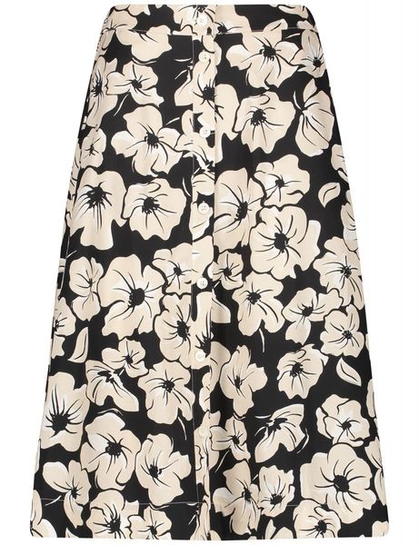 Gerry Weber Collection Skirt with a floral pattern - black (01098)