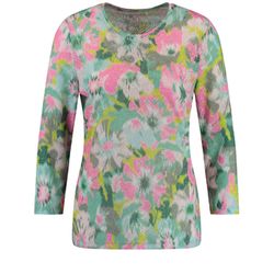 Gerry Weber Edition T-shirt with 3/4 sleeves - pink/green (05038)