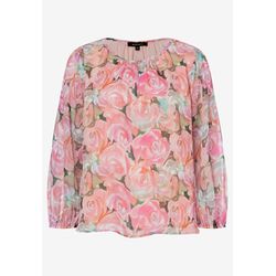 More & More Chiffon blouse with rose print   - pink (4835)