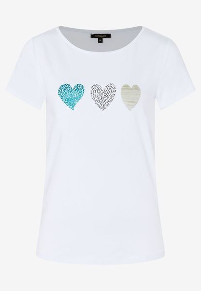 More & More T-shirt with heart print - white (0010)