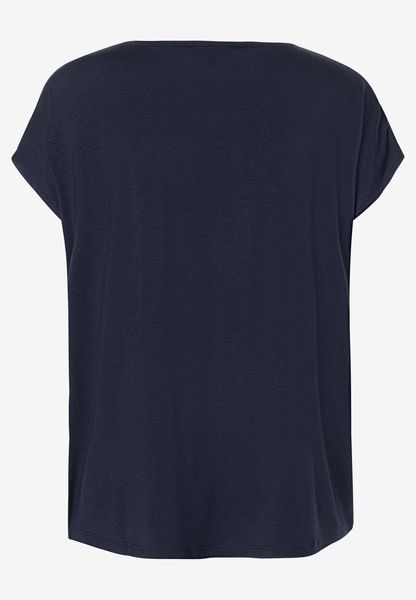 More & More Shirt mit Satinfront - blau (0375)