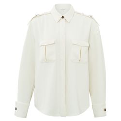 Yaya Cargo blouse with collar - beige (99293)
