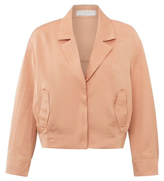 Yaya Satin short blouse jacket - orange (51322)