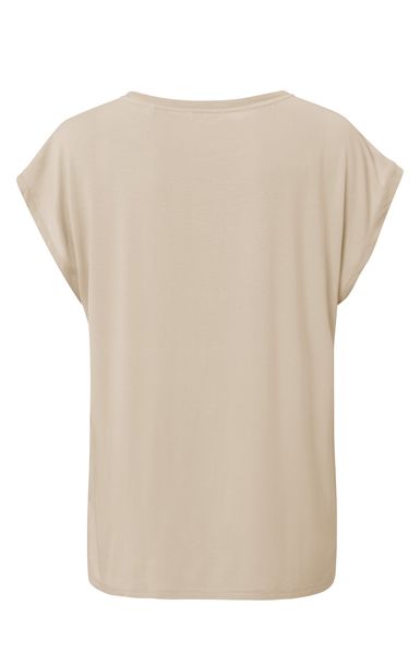 Yaya Sleeveless top with round neck - beige (51307)