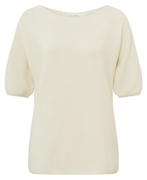 Yaya Sweater with short sleeves - beige (99293)