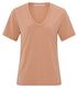 Yaya T-shirt with rounded V-neck - orange (51322)