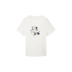 Tom Tailor T-Shirt mit Print - weiß (10357)