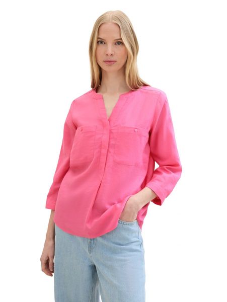 Tom Tailor 3/4-sleeve linen blouse - pink (15799)