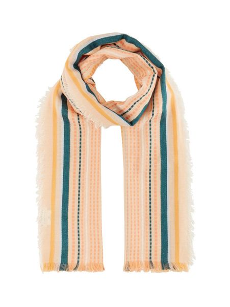 Tom Tailor Striped scarf - orange (35257)