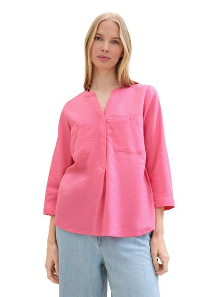Tom Tailor 3/4-sleeve linen blouse - pink (15799)