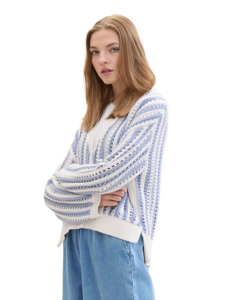 Tom Tailor Denim Cardigan with a lace pattern - blue (35329)