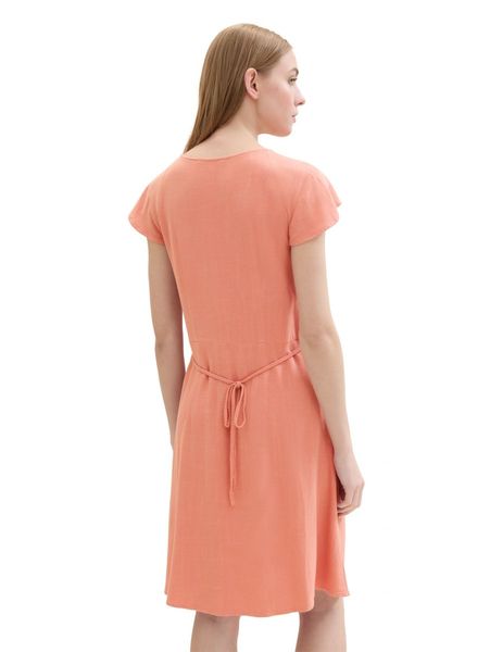 Tom Tailor Denim Mini robe en lin - orange (35155)