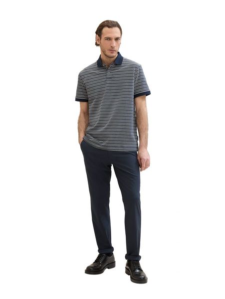 Tom Tailor structured stripe polo - blue (35611)