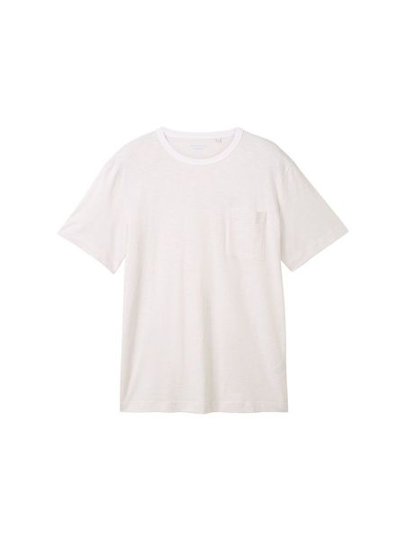 Tom Tailor T-Shirt mit Brusttasche - weiß (35619)