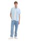 Tom Tailor Denim Relaxed Kurzarmhemd mit Leinen - blau (34949)